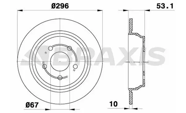 BRAXIS AE0230 Arka Fren Diski A6394230112 resmi