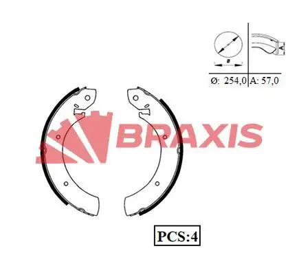 BRAXIS AC0021 Arka Fren Balatası resmi