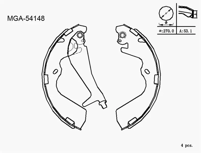 MGA 54148 Arka Fren Balatası 583054AA00 resmi