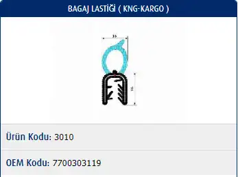 MASTER M3010 Bagaj Fitili 7700303119 resmi