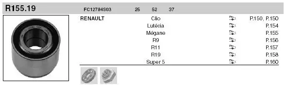 SNR FC12784S03 Arka Aks Rulmanı resmi