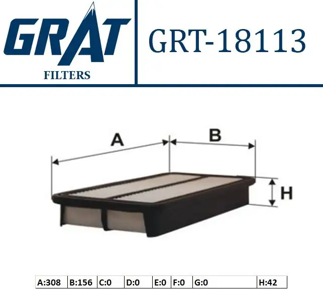 GRAT 18113 Hava Filtresi 1780174020 resmi
