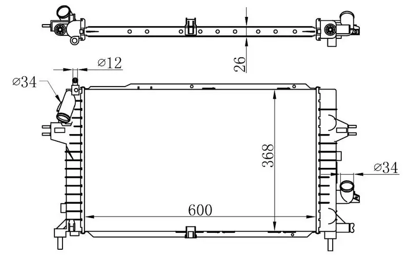 ORIS BOP142026 Radyatör 1300269 resmi
