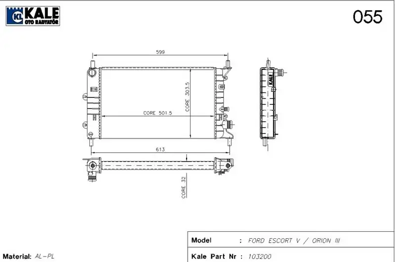 KALE 0207162AL Radyatör resmi