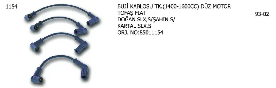 ÜNÜVAR 1154 Buji Kablosu resmi