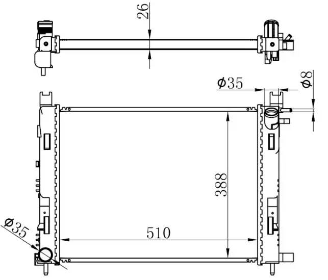 ORIS BRN064026 Radyatör 214100078R resmi