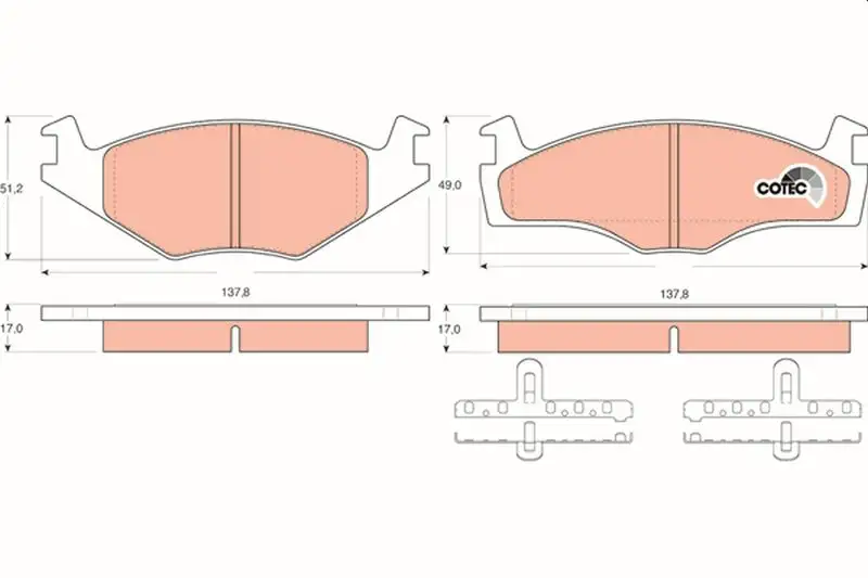 TRW GDB1219 Ön Fren Balatası 867698151 resmi