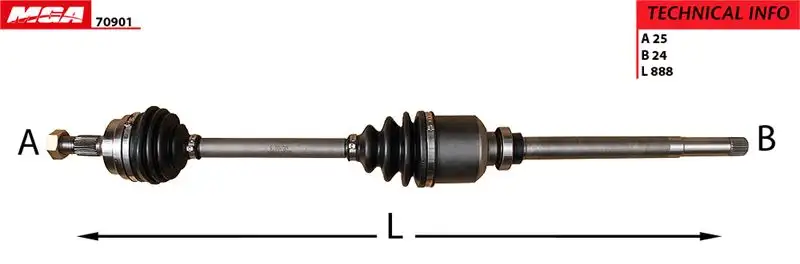 MGA 70901 Ön Aks (Sağ) 3273N2 resmi