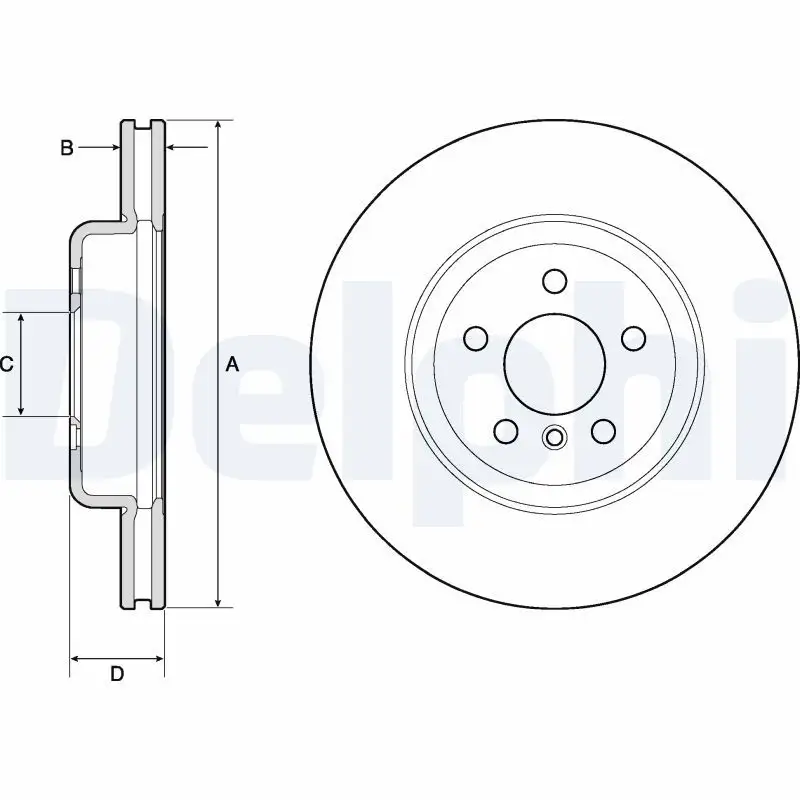 DELPHI BG9154C Ön Fren Diski 34116775277 resmi