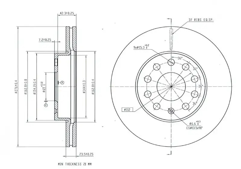 MGA 50469 Ön Fren Diski 5Q0615301A resmi