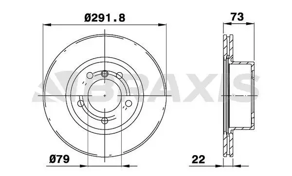 BRAXIS AD0204 Ön Fren Diski 34116854997 resmi