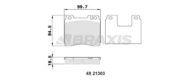 BRAXIS AA0306 Ön Fren Balatası A0024201220 resmi