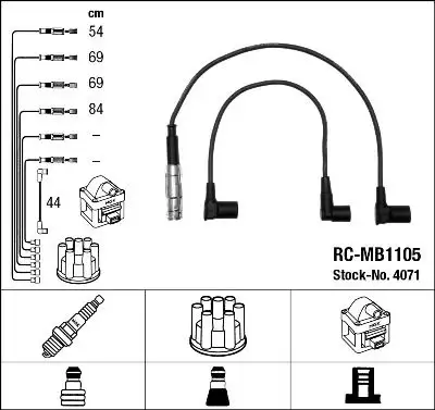 NGK 4071 (RCMB1105) Buji Kablosu resmi