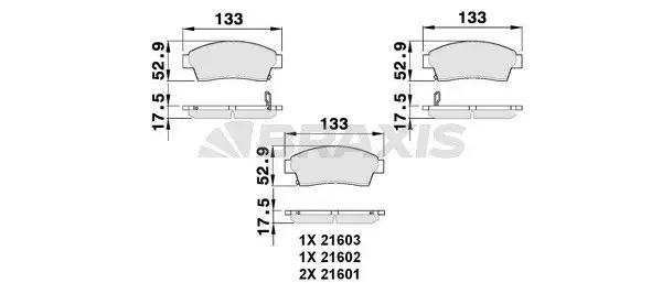 BRAXIS AB0060 Ön Fren Balatası resmi