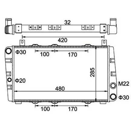 MAGNETI MARELLI 359000300590 Radyatör 6U0121251 resmi