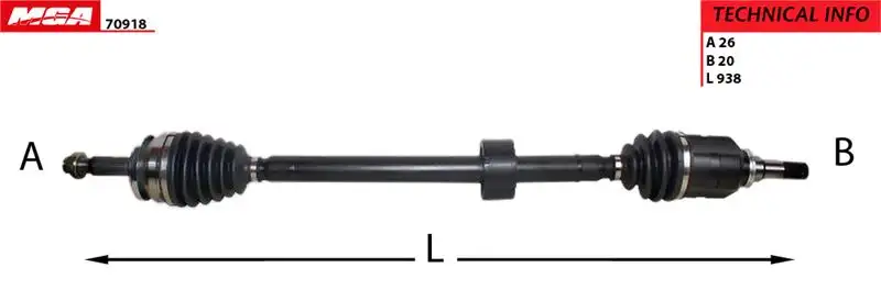 MGA 70918 Ön Aks (Sağ) 434100F041 resmi