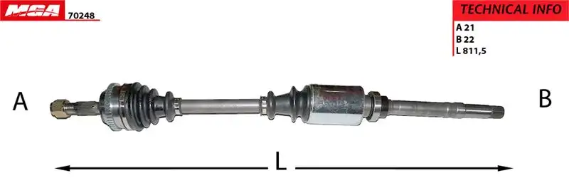 MGA 70248 Ön Aks (Sağ) 32737Q resmi