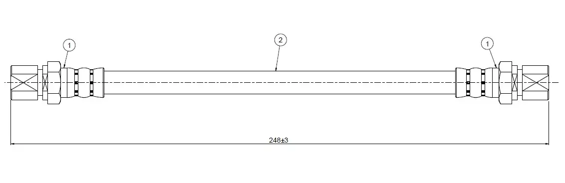 CAVO C800671A Arka Fren Hortumu resmi
