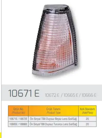 FARBA 10672D Sinyal Lambası (Sağ) resmi