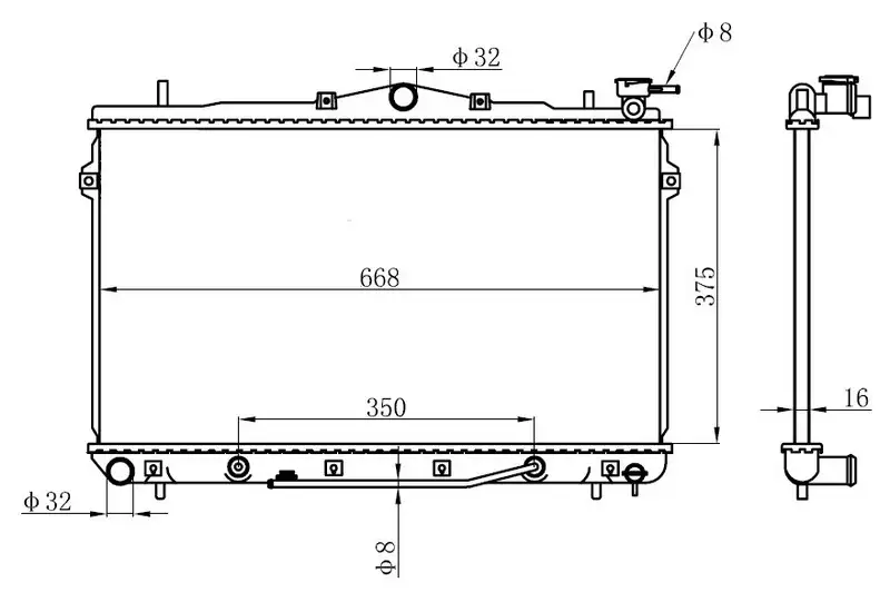 ORIS BHY027016 Radyatör 2531029750 resmi
