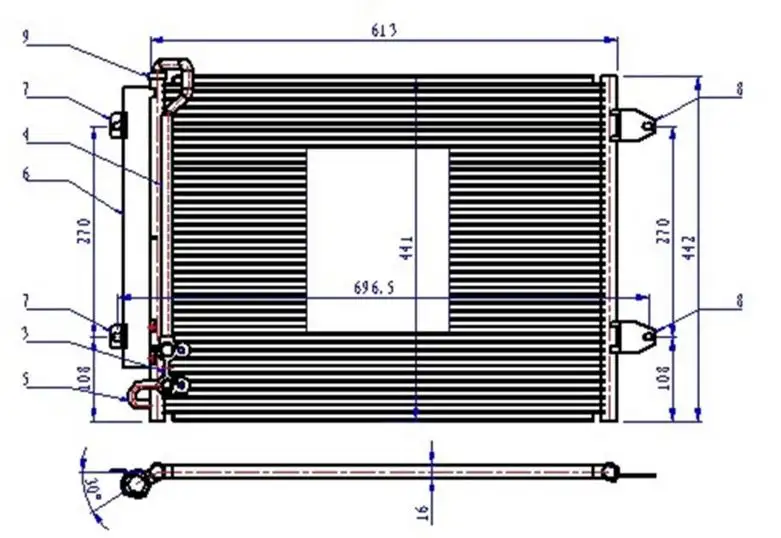 ORIS CVW083016 Klima Radyatörü 3C0820411F resmi
