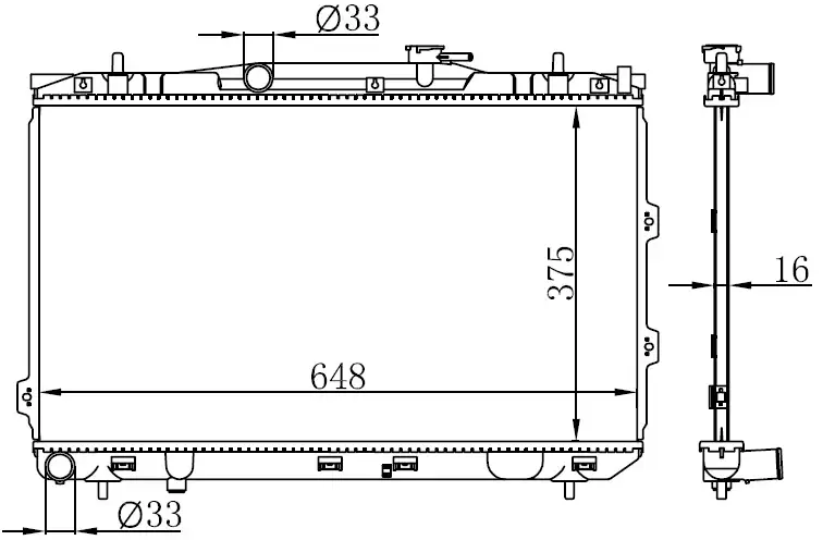 ORIS BKI059016 Radyatör 253102F000 resmi