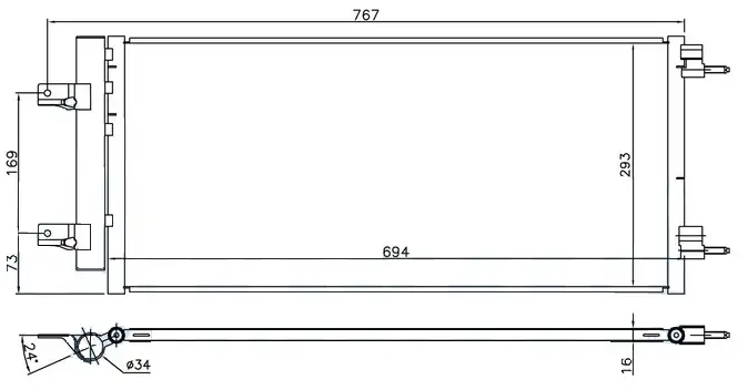 ORIS COP981016 Klima Radyatörü 39011383 resmi