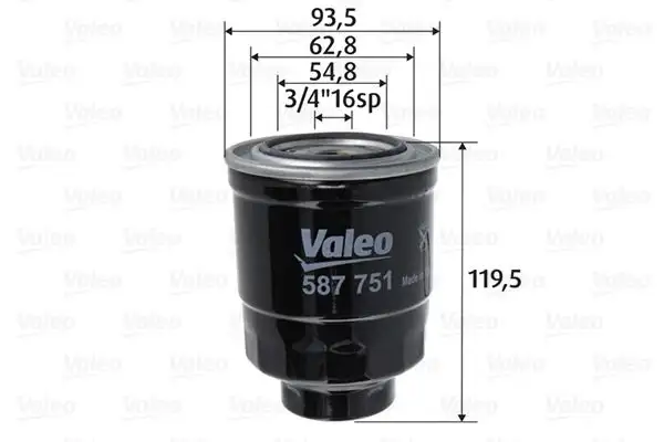 VALEO 587751 Yakıt Filtresi 2339026160 resmi