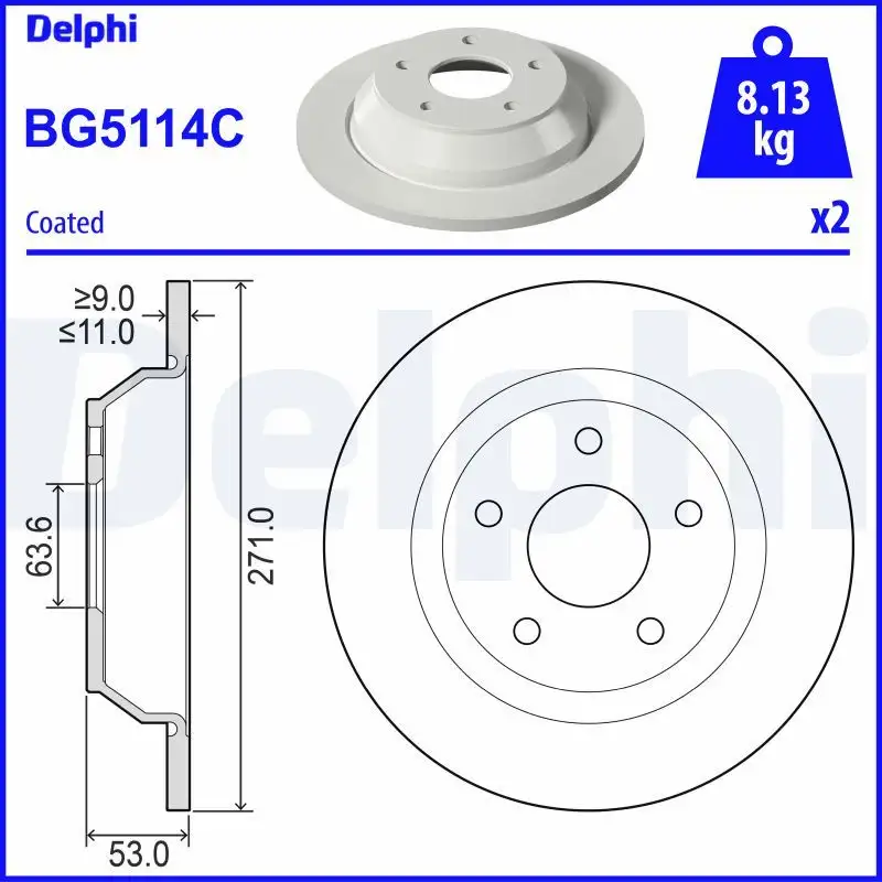 DELPHI BG5114C Arka Fren Diski L1TC2A315AA resmi