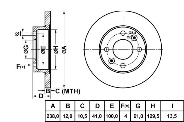 MGA 50400 Ön Fren Diski 7701204282 resmi