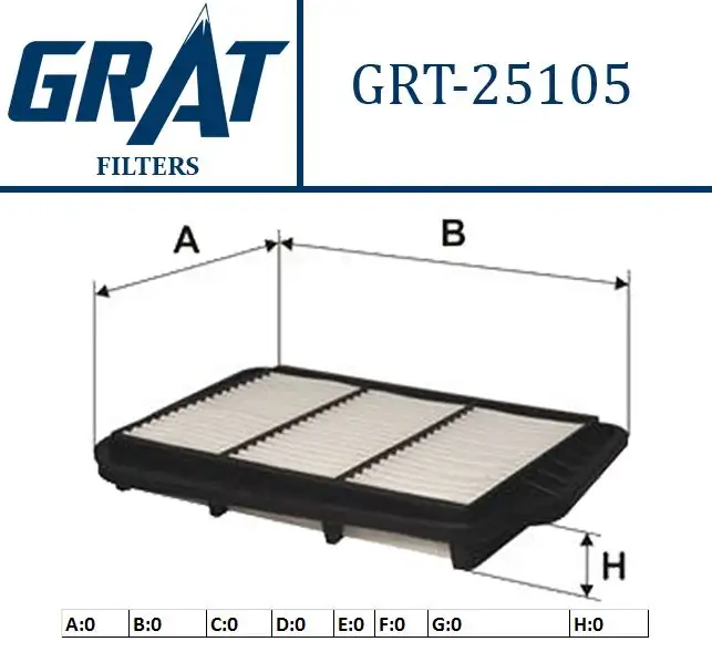 GRAT 25105 Hava Filtresi 96553450 resmi