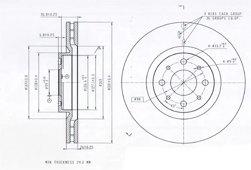 MGA 50650 Ön Fren Diski 46765546 resmi