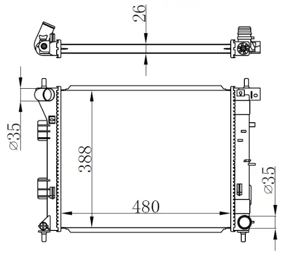 ORIS BHY182026 Radyatör 25310A5800 resmi