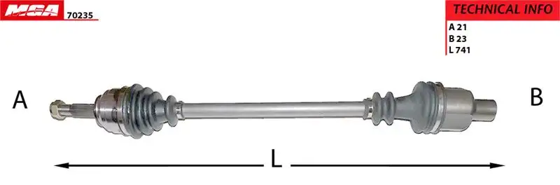 MGA 70235 Ön Aks (Sağ) 7701469375 resmi