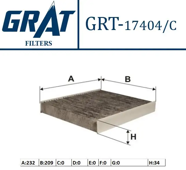 GRAT 17404C Polen Filtresi (Karbonlu) 4M5119G244AA resmi