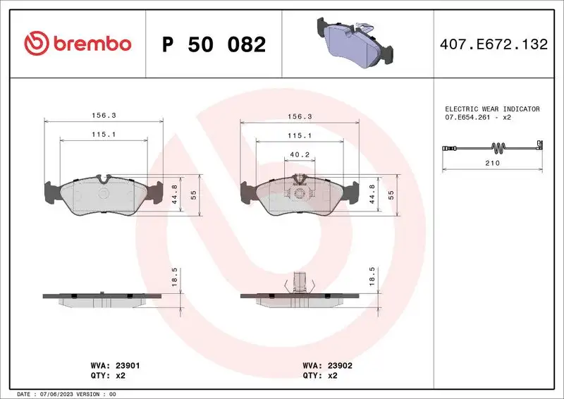 BREMBO P50082 Arka Fren Balatası resmi