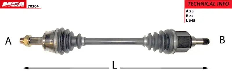 MGA 70304 Ön Aks (Sol) 3272SL resmi