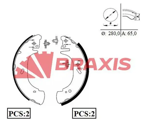 BRAXIS AC0035 Arka Fren Balatası resmi