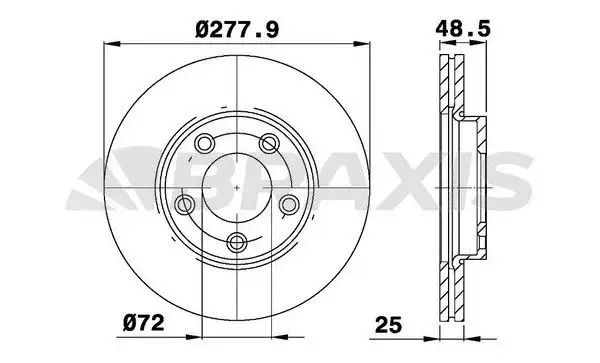 BRAXIS AE0153 Ön Fren Diski C24Y3325XC9A resmi