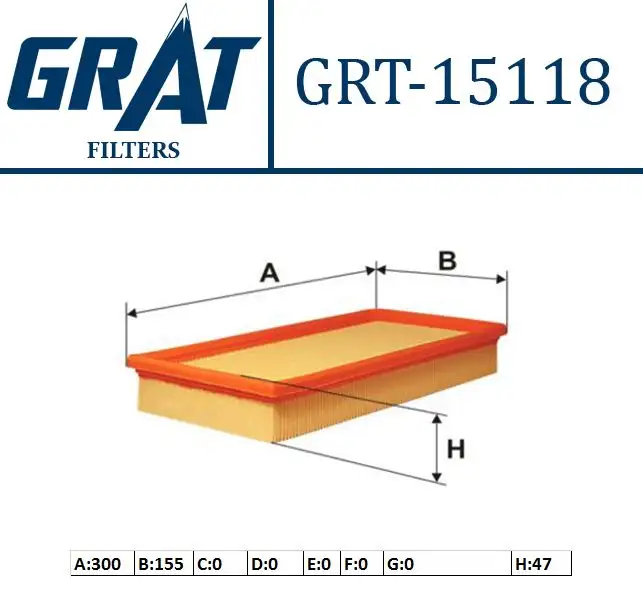 GRAT 15118 Hava Filtresi 03E129620 resmi