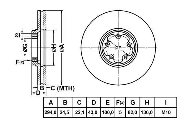 MGA 50118 Ön Fren Diski 2C161125AA resmi