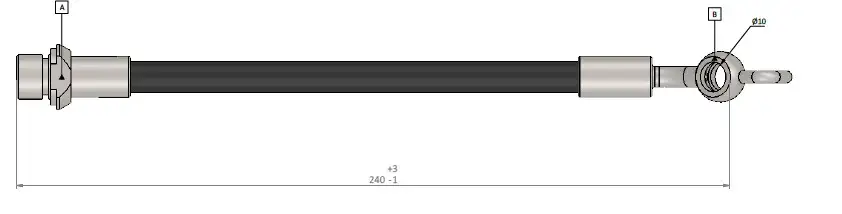 CAVO C900450A Arka Fren Hortumu 90947W2016 resmi