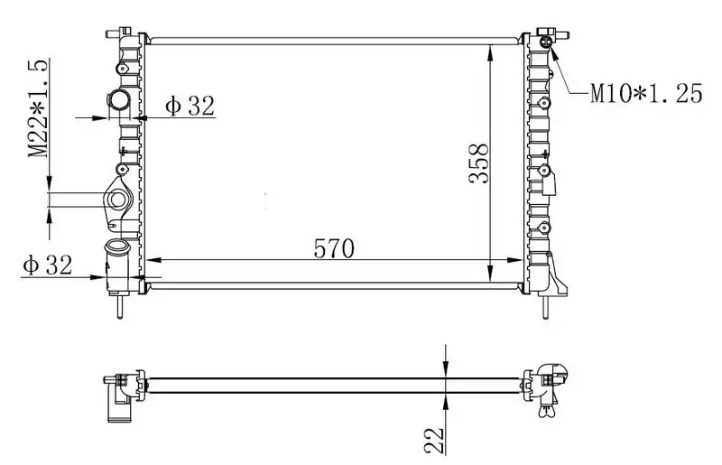 ORIS BRN041022 Radyatör 7700838135 resmi