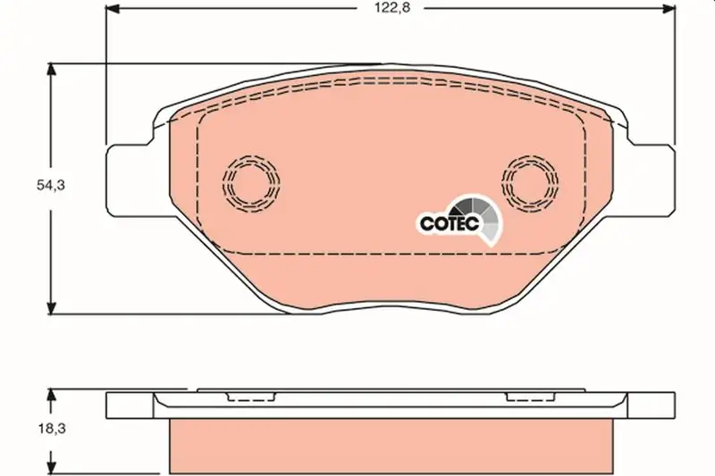TRW GDB1571 Ön Fren Balatası 7701207673 resmi