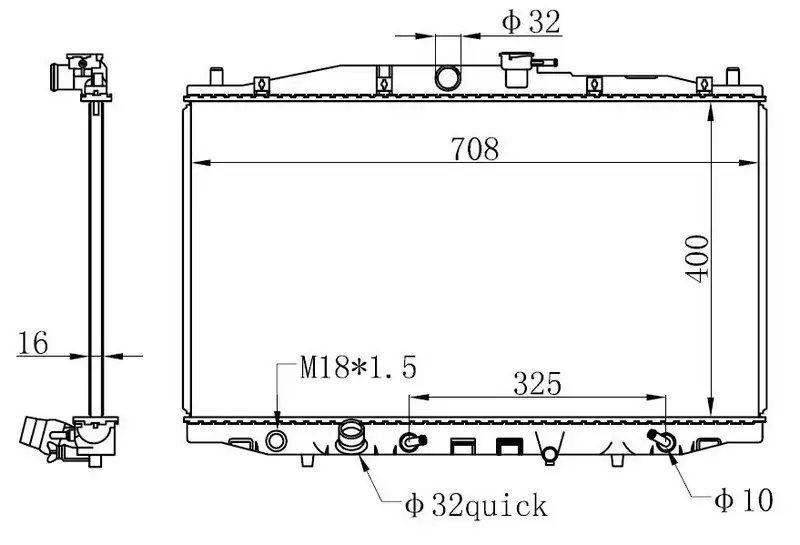 ORIS BHN103016 Radyatör 19010RBBE01 resmi