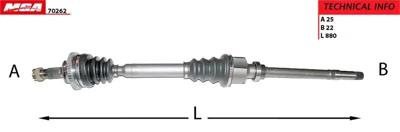MGA 70262 Ön Aks (Sağ) 3273AL resmi