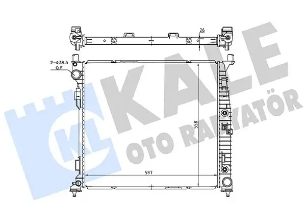 KALE 362260 Radyatör A0995004603 resmi