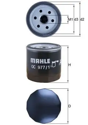 MAHLE OC977/1 Yağ Filtresi resmi