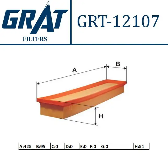 GRAT 12107 Hava Filtresi 1444VK resmi