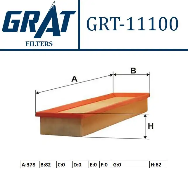 GRAT 11100 Hava Filtresi 8200298074 resmi